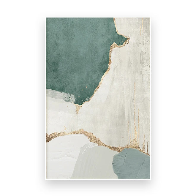Green Brown Nordic Abstract Geomorphic Wall Art Fine Art Canvas Prints Pictures For Modern Apartment Living Room Home Office Art Decor | Kunsthaus Atelier-Homeandso