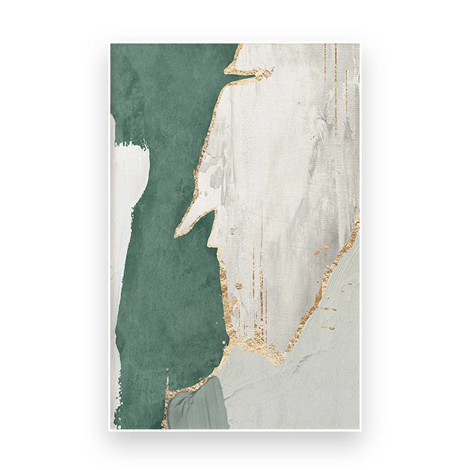 Green Brown Nordic Abstract Geomorphic Wall Art Fine Art Canvas Prints Pictures For Modern Apartment Living Room Home Office Art Decor | Kunsthaus Atelier-Homeandso