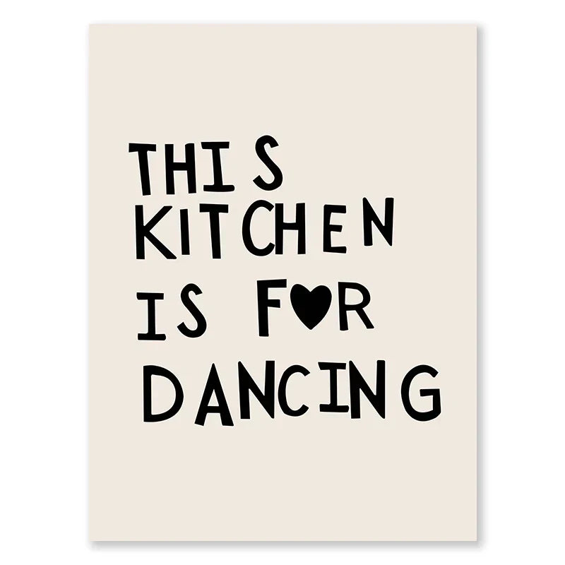 Kitchen Cooking Love Quotes Wall Art Fine Art Canvas Prints Minimalist Modern Typographic Posters Pictures For Kitchen Dining Room Cafe Art Decor | Kunsthaus Atelier-Homeandso