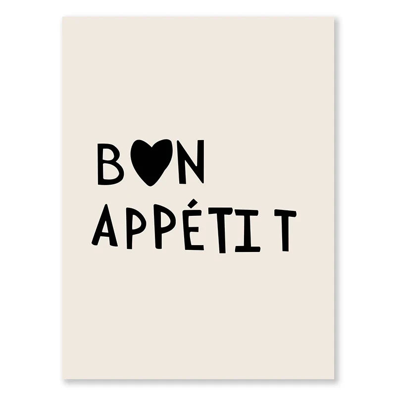 Kitchen Cooking Love Quotes Wall Art Fine Art Canvas Prints Minimalist Modern Typographic Posters Pictures For Kitchen Dining Room Cafe Art Decor | Kunsthaus Atelier-Homeandso
