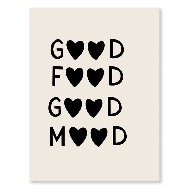 Kitchen Cooking Love Quotes Wall Art Fine Art Canvas Prints Minimalist Modern Typographic Posters Pictures For Kitchen Dining Room Cafe Art Decor | Kunsthaus Atelier-Homeandso