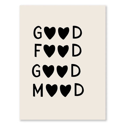 Kitchen Cooking Love Quotes Wall Art Fine Art Canvas Prints Minimalist Modern Typographic Posters Pictures For Kitchen Dining Room Cafe Art Decor | Kunsthaus Atelier-Homeandso