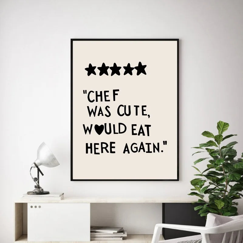 Kitchen Cooking Love Quotes Wall Art Fine Art Canvas Prints Minimalist Modern Typographic Posters Pictures For Kitchen Dining Room Cafe Art Decor | Kunsthaus Atelier-Homeandso