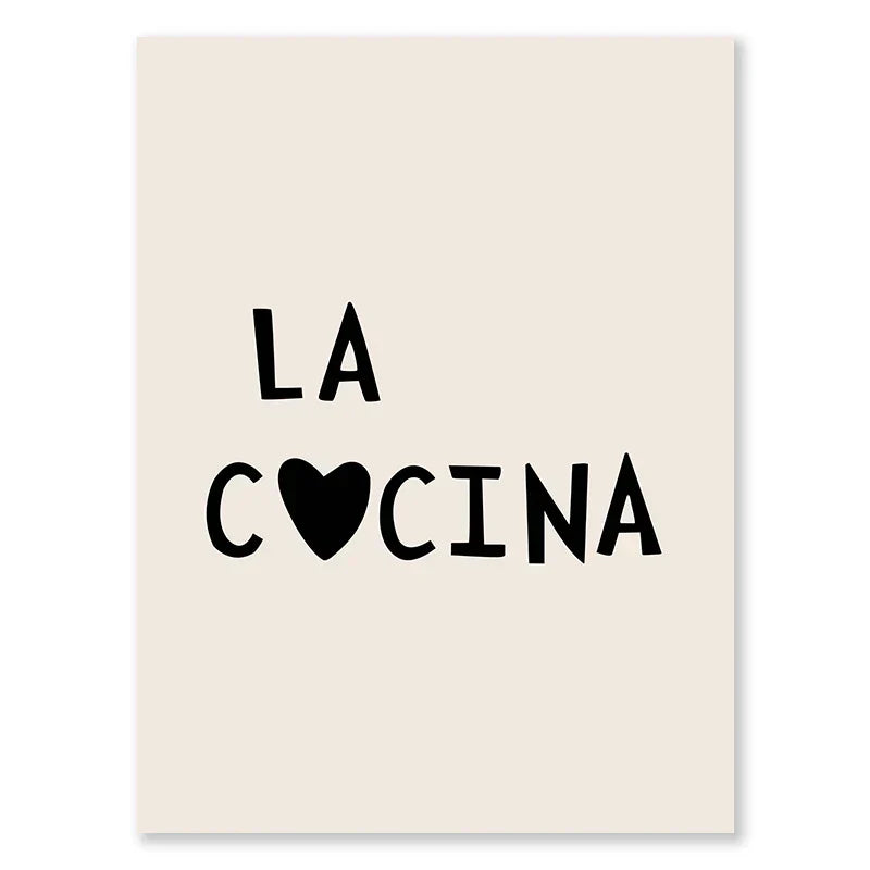 Kitchen Cooking Love Quotes Wall Art Fine Art Canvas Prints Minimalist Modern Typographic Posters Pictures For Kitchen Dining Room Cafe Art Decor | Kunsthaus Atelier-Homeandso