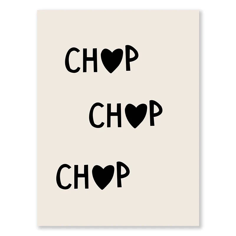 Kitchen Cooking Love Quotes Wall Art Fine Art Canvas Prints Minimalist Modern Typographic Posters Pictures For Kitchen Dining Room Cafe Art Decor | Kunsthaus Atelier-Homeandso