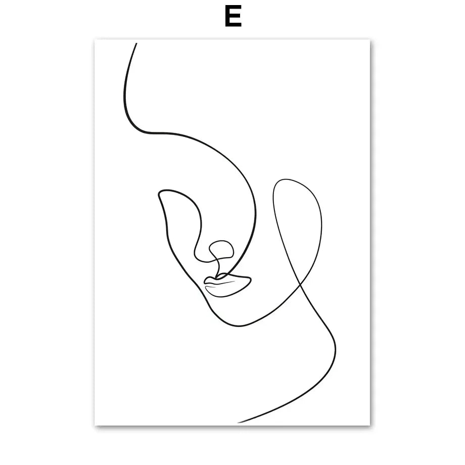 Minimalist Abstract Black White Beauty Figure Art Line Art Fine Art Canvas Prints Pictures For Living Room Bedroom Salon Art Decor | Kunsthaus Atelier-Homeandso