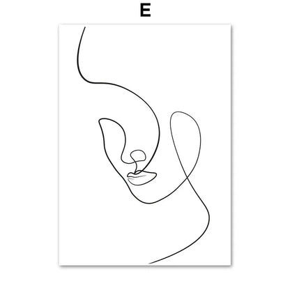 Minimalist Abstract Black White Beauty Figure Art Line Art Fine Art Canvas Prints Pictures For Living Room Bedroom Salon Art Decor | Kunsthaus Atelier-Homeandso