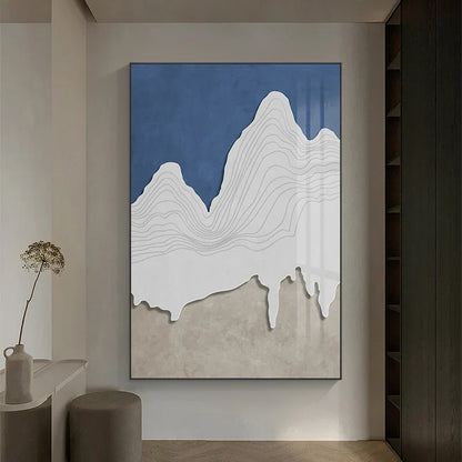 Minimalist Abstract Landscape Mountain Contour Lines Wall Art Poster Fine Art Canvas Print Picture For Living Room Bedroom Scandinavian Foyer Art Decor | Kunsthaus Atelier-Homeandso