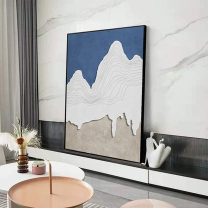 Minimalist Abstract Landscape Mountain Contour Lines Wall Art Poster Fine Art Canvas Print Picture For Living Room Bedroom Scandinavian Foyer Art Decor | Kunsthaus Atelier-Homeandso