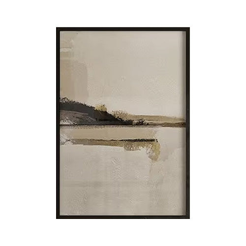 Minimalist Abstract Landscape Wall Art Neutral Colors Fine Art Canvas Prints Beige/Black Pictures For Living Room, Bedroom, Art For Contemporary Interiors | Kunsthaus Atelier-Homeandso