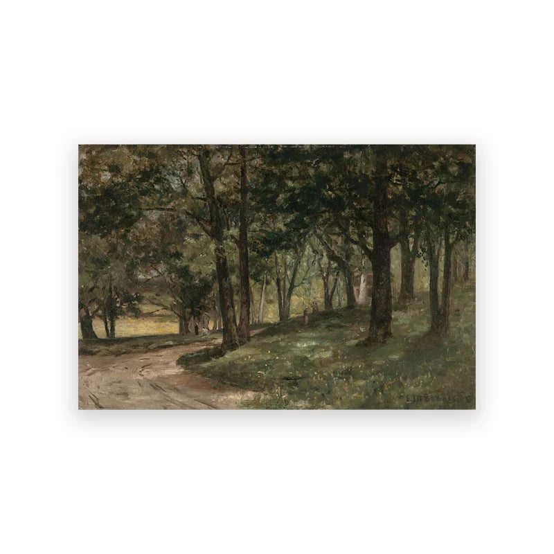 Rustic Vintage Landscape Oil Painting Mountain Forest Wall Art Fine Art Canvas Prints Gallery Wall Pictures For Living Room Dining Room Art Decoration | Kunsthaus Atelier-Homeandso