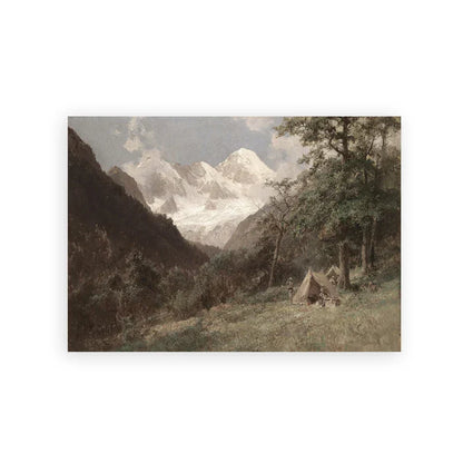 Rustic Vintage Landscape Oil Painting Mountain Forest Wall Art Fine Art Canvas Prints Gallery Wall Pictures For Living Room Dining Room Art Decoration | Kunsthaus Atelier-Homeandso
