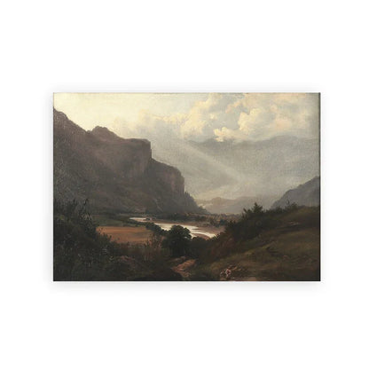Rustic Vintage Landscape Oil Painting Mountain Forest Wall Art Fine Art Canvas Prints Gallery Wall Pictures For Living Room Dining Room Art Decoration | Kunsthaus Atelier-Homeandso