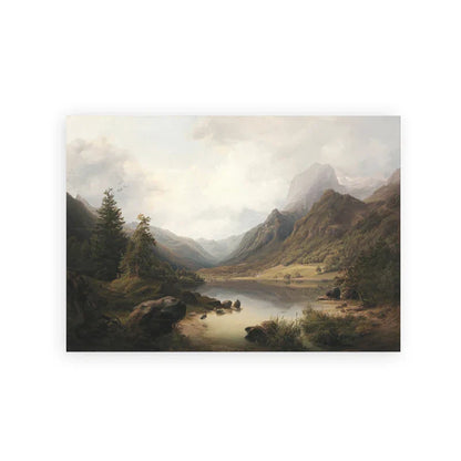 Rustic Vintage Landscape Oil Painting Mountain Forest Wall Art Fine Art Canvas Prints Gallery Wall Pictures For Living Room Dining Room Art Decoration | Kunsthaus Atelier-Homeandso