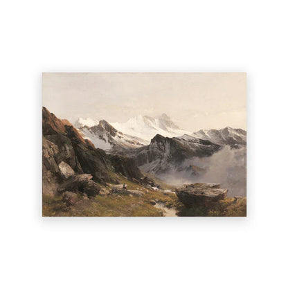 Rustic Vintage Landscape Oil Painting Mountain Forest Wall Art Fine Art Canvas Prints Gallery Wall Pictures For Living Room Dining Room Art Decoration | Kunsthaus Atelier-Homeandso
