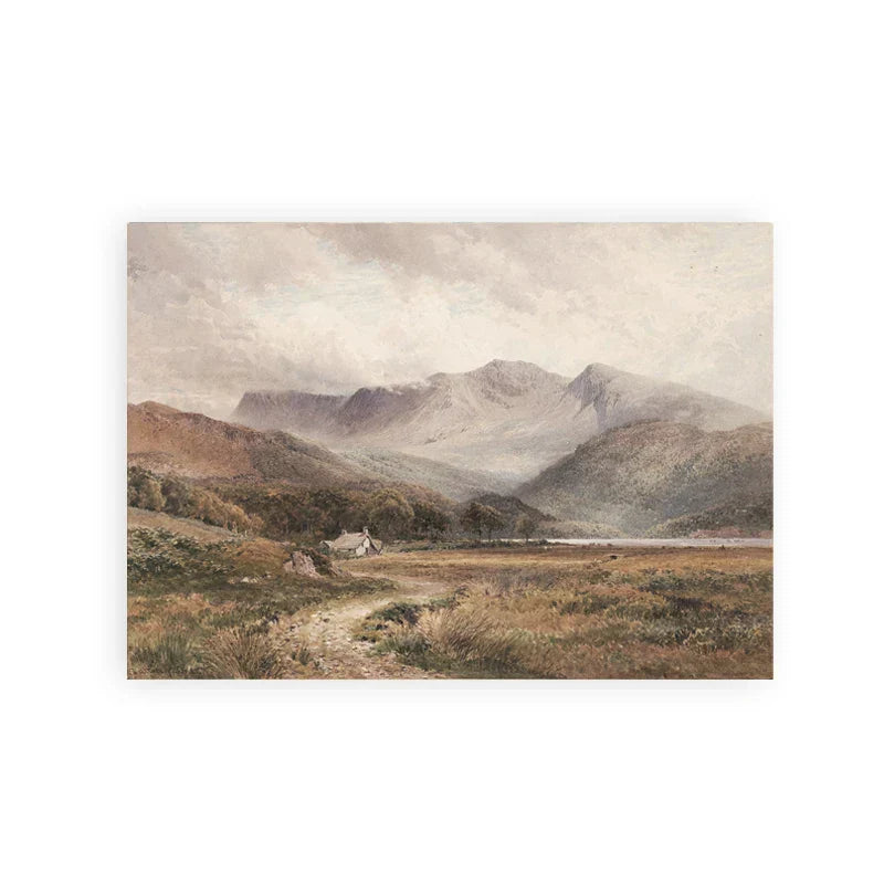 Rustic Vintage Landscape Oil Painting Mountain Forest Wall Art Fine Art Canvas Prints Gallery Wall Pictures For Living Room Dining Room Art Decoration | Kunsthaus Atelier-Homeandso