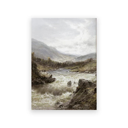 Rustic Vintage Landscape Oil Painting Mountain Forest Wall Art Fine Art Canvas Prints Gallery Wall Pictures For Living Room Dining Room Art Decoration | Kunsthaus Atelier-Homeandso