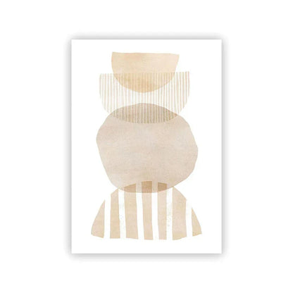 Shades Of Beige Abstract Line Art Wall Art Fine Art Canvas Prints Minimalist Pictures For Modern Apartment Living Room Art For Contemporary Interiors | Kunsthaus Atelier-Homeandso