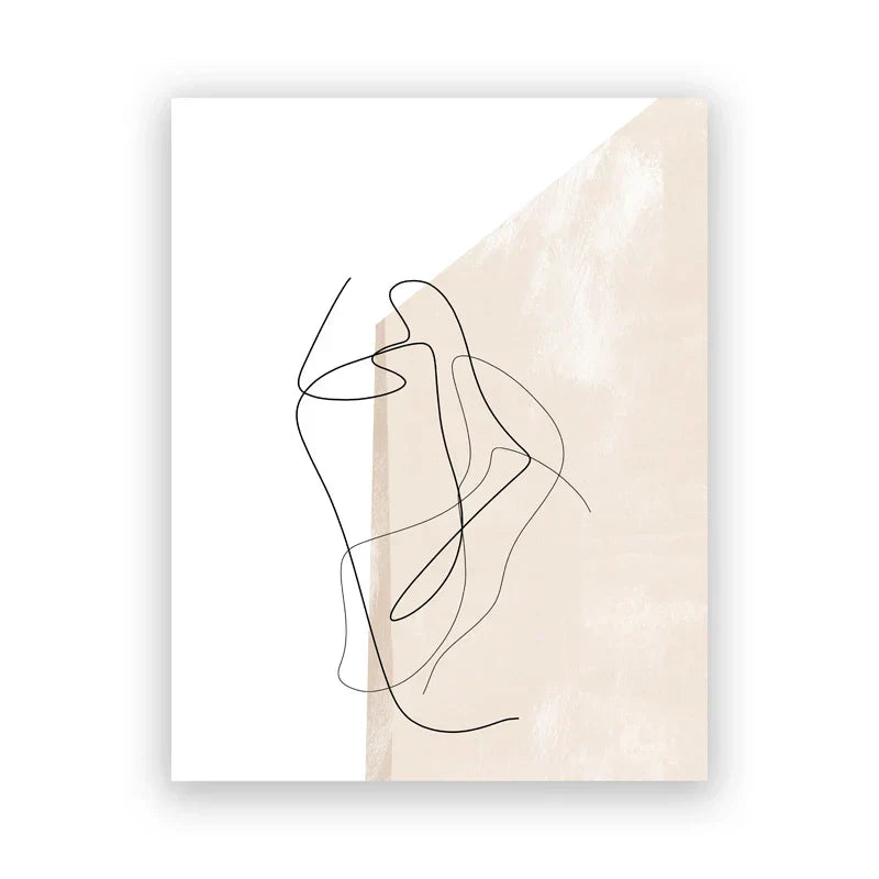 Shades Of Beige Abstract Line Art Wall Art Fine Art Canvas Prints Minimalist Pictures For Modern Apartment Living Room Art For Contemporary Interiors | Kunsthaus Atelier-Homeandso