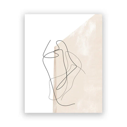 Shades Of Beige Abstract Line Art Wall Art Fine Art Canvas Prints Minimalist Pictures For Modern Apartment Living Room Art For Contemporary Interiors | Kunsthaus Atelier-Homeandso
