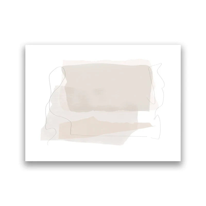 Shades Of Beige Abstract Line Art Wall Art Fine Art Canvas Prints Minimalist Pictures For Modern Apartment Living Room Art For Contemporary Interiors | Kunsthaus Atelier-Homeandso